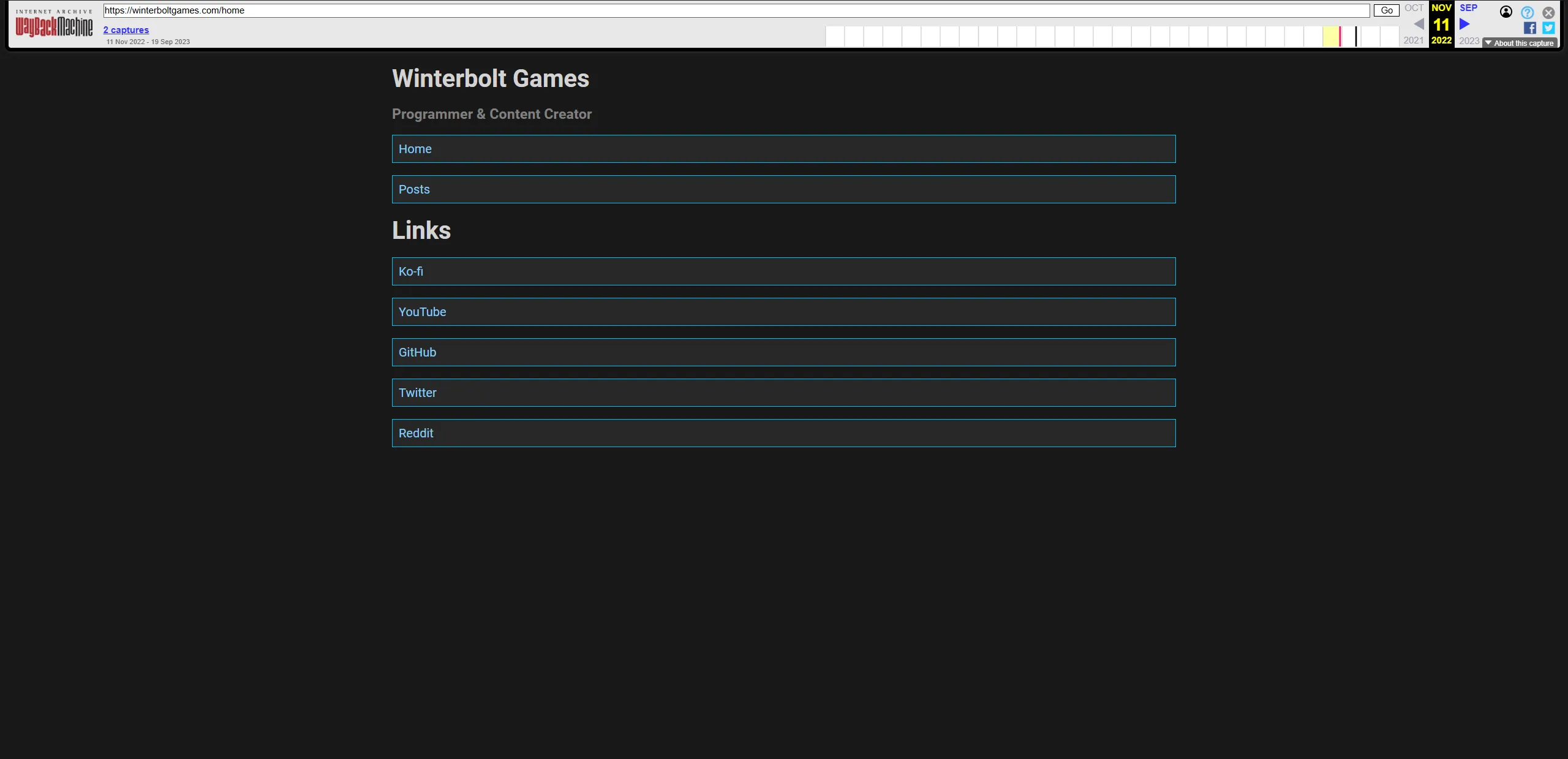 The old PHP version of the site (archived on the Wayback Machine).